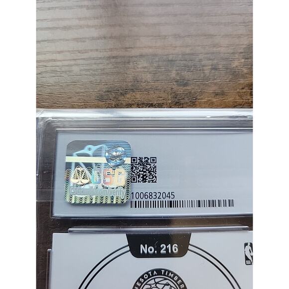 Anthony Edwards 2020-21 Panini Hoops #216 - Winter Rookie - CSG Graded 9 - Picture 3 of 3